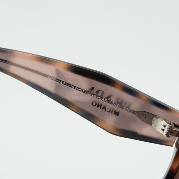 Prada PR24ZS 23A0A6 Sunglasses Muave Havana Square Frame, Brown Gradient Lenses main image 6